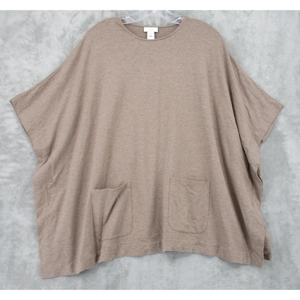 J Jill Top Women XS Dolman Pockets Athleisure‎ Lounge Casual Flowy Casual Brown